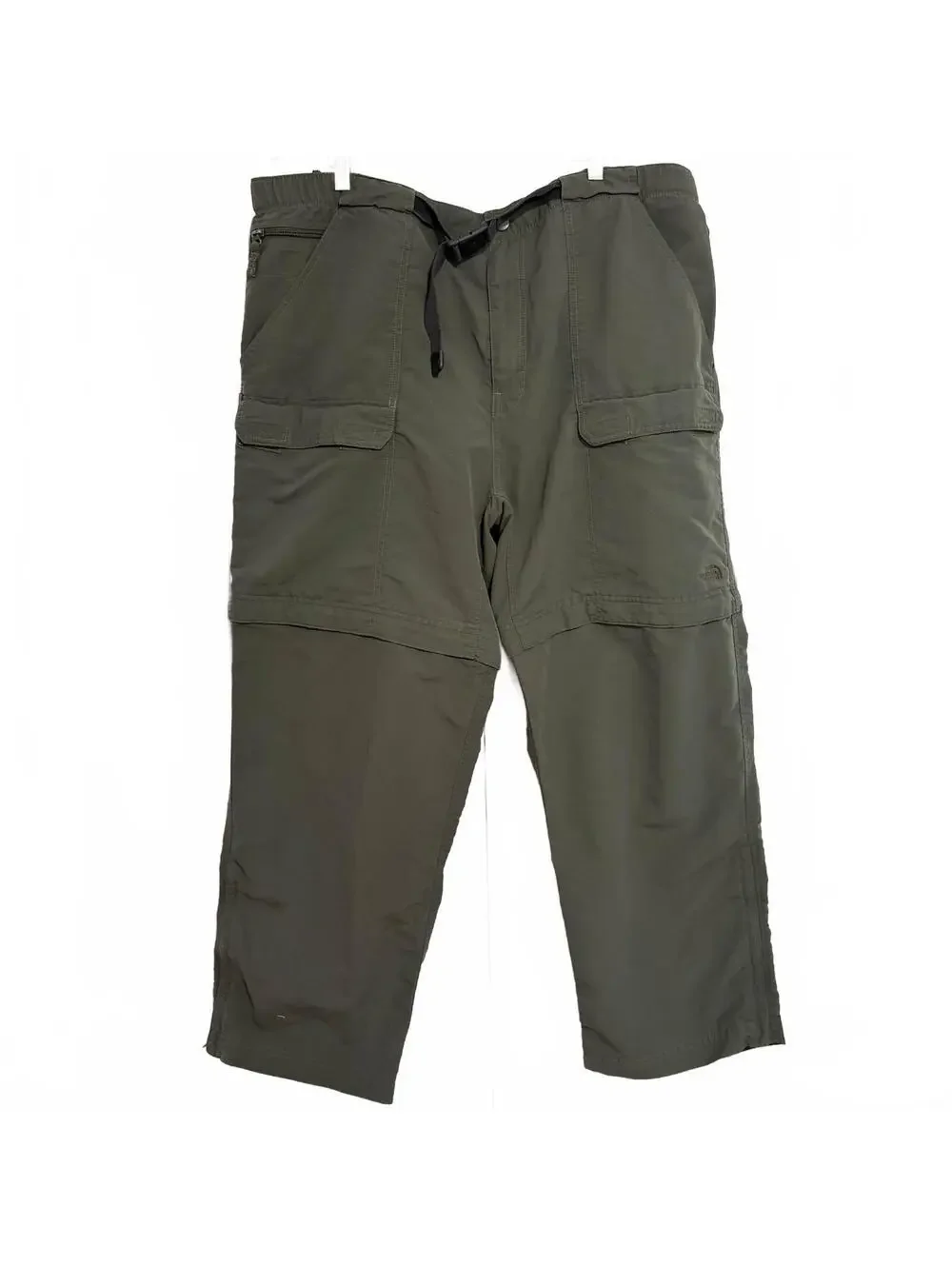 The North Face Men’s Ripstop Convertible Zip Off Cargo Hiking Pants,  Green XXL